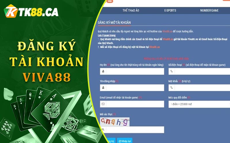 Đăng Ký Tài Khoản VIVA88